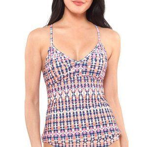 Jessica Simpson Laguna Beach Crossed Back Tankini Top